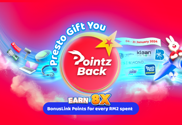 Presto Gift Your PointzBack: Earn 8X BonusLink Points Every Time You Shop!